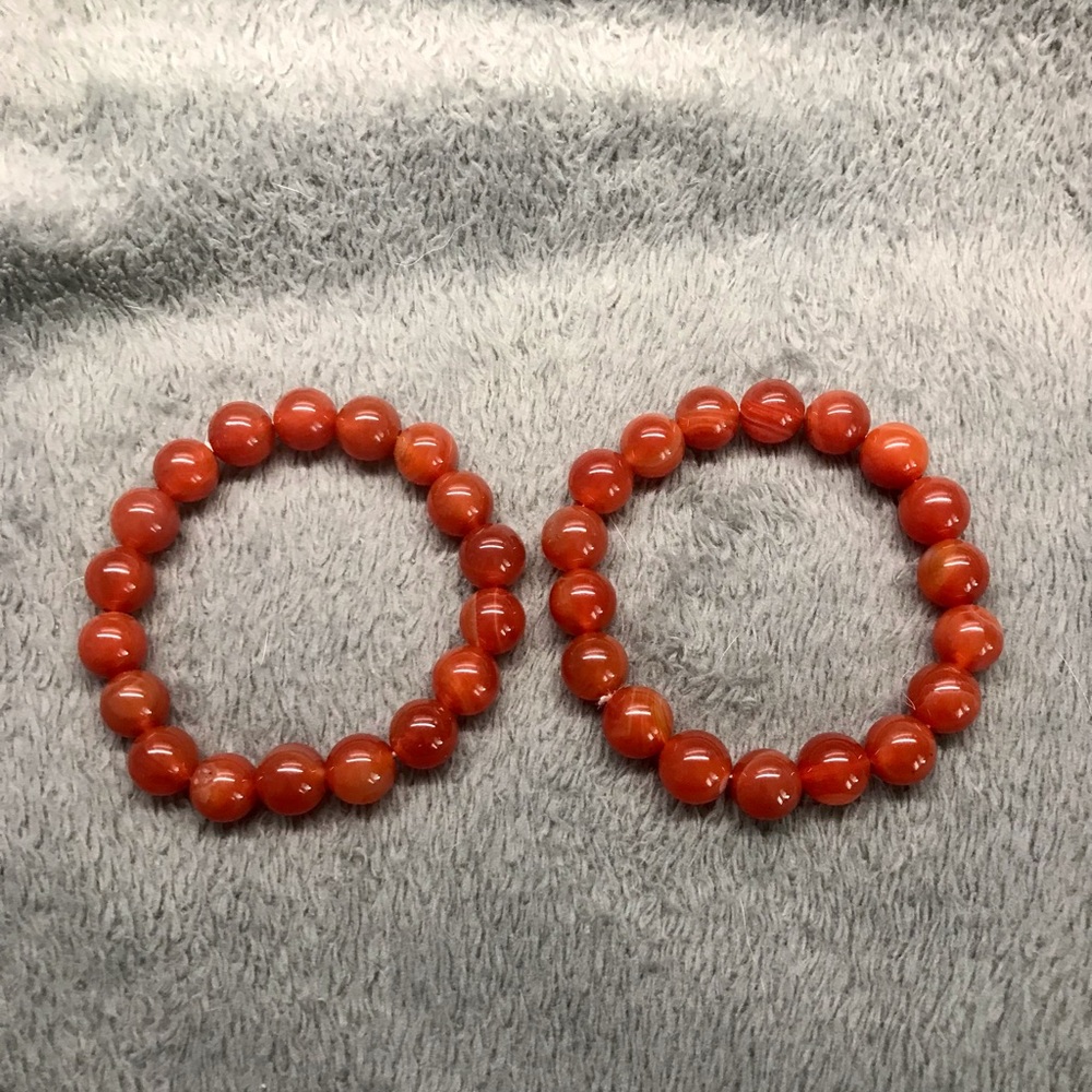 Red agate bracelets- 2